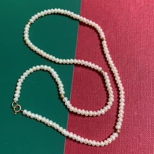 🖤14KT💕Gold Freshwater pearl 16” necklace